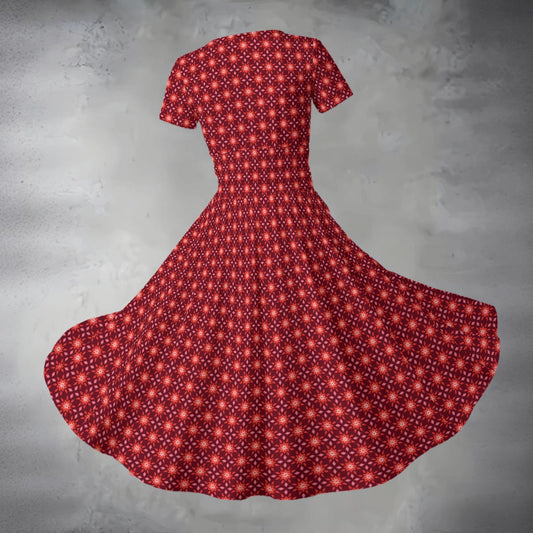 Women's Midi V-Neck Dress