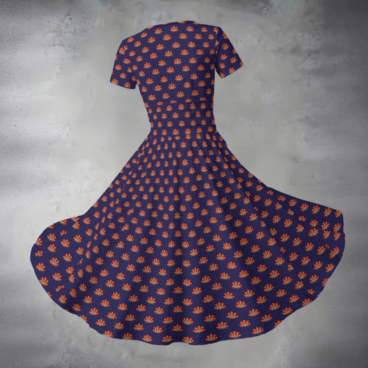 Women's Midi V-Neck Dress