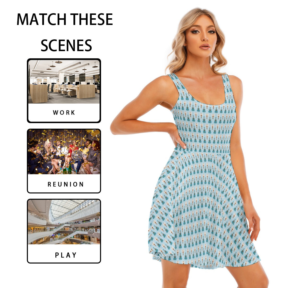 Women's Sleeveless Twirl Dress