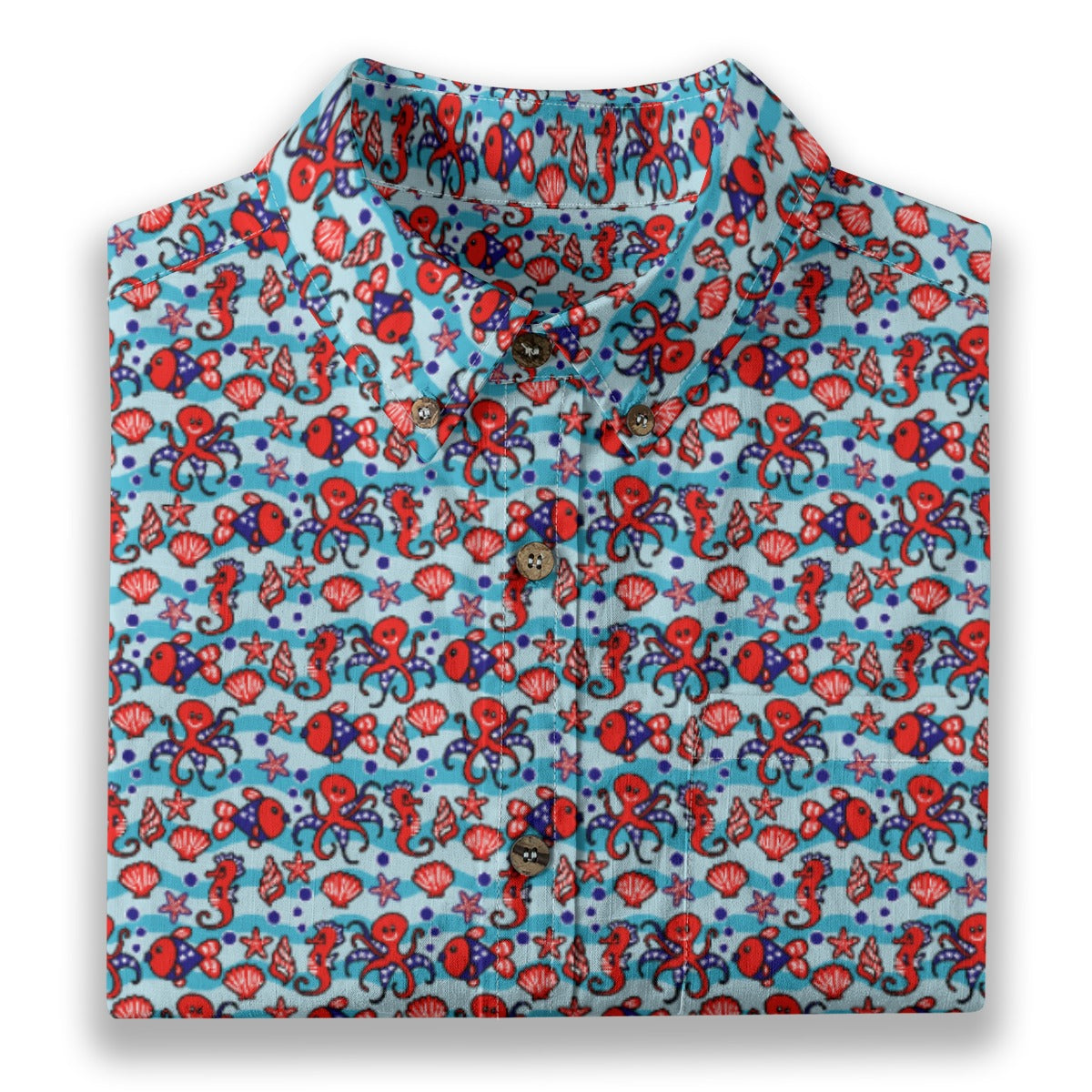 Men's Cotton Button-Up Shirt