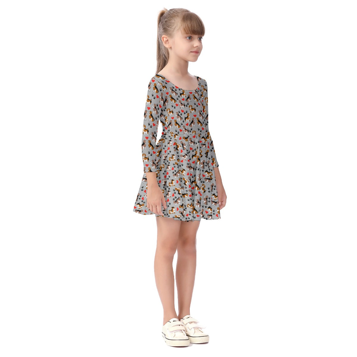Kids' Long-Sleeve Twirl Dress