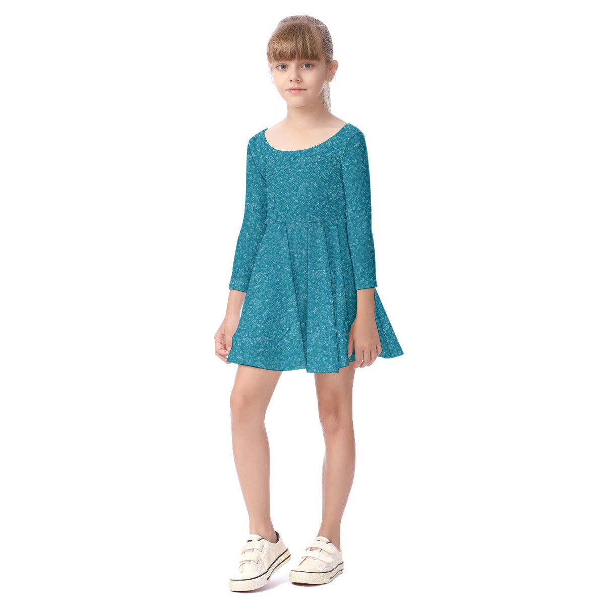 Kids' Long-Sleeve Twirl Dress