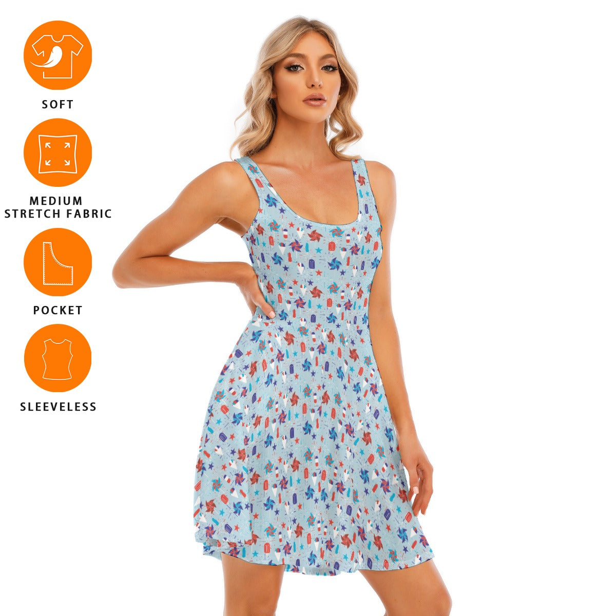 Women's Sleeveless Twirl Dress