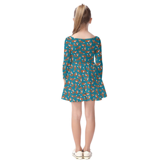 Kids' Long-Sleeve Twirl Dress