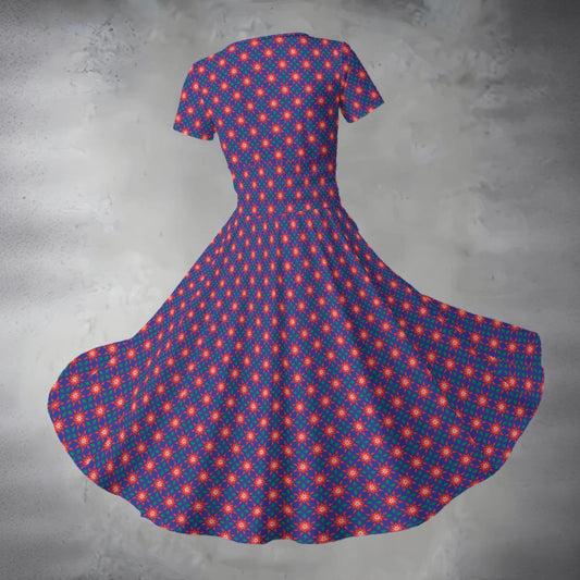 Women's Midi V-Neck Dress