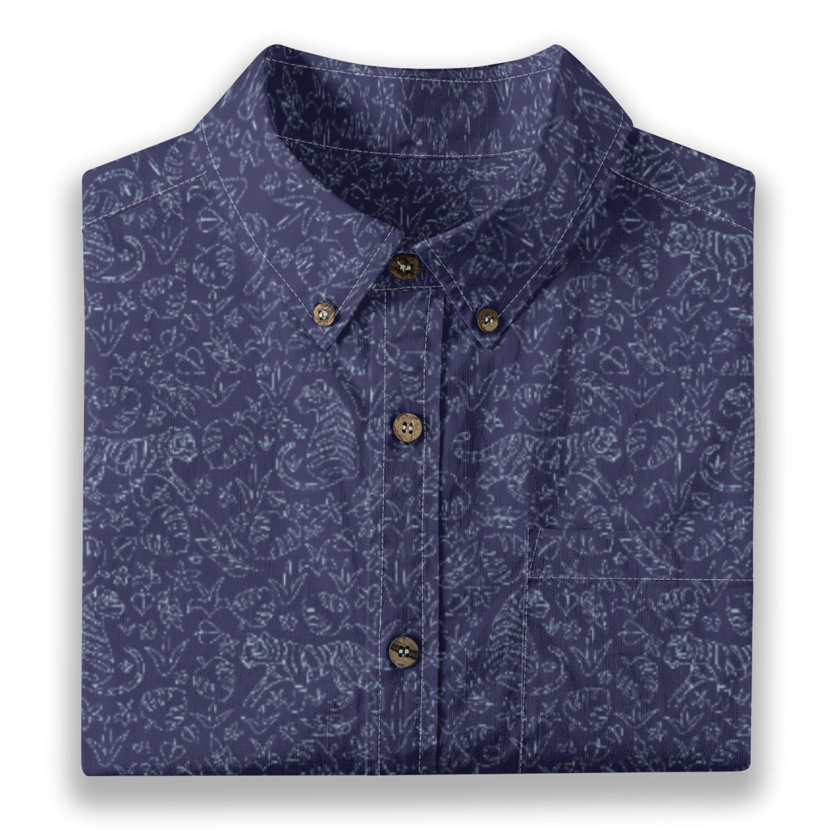 Men's Cotton Button-Up Shirt