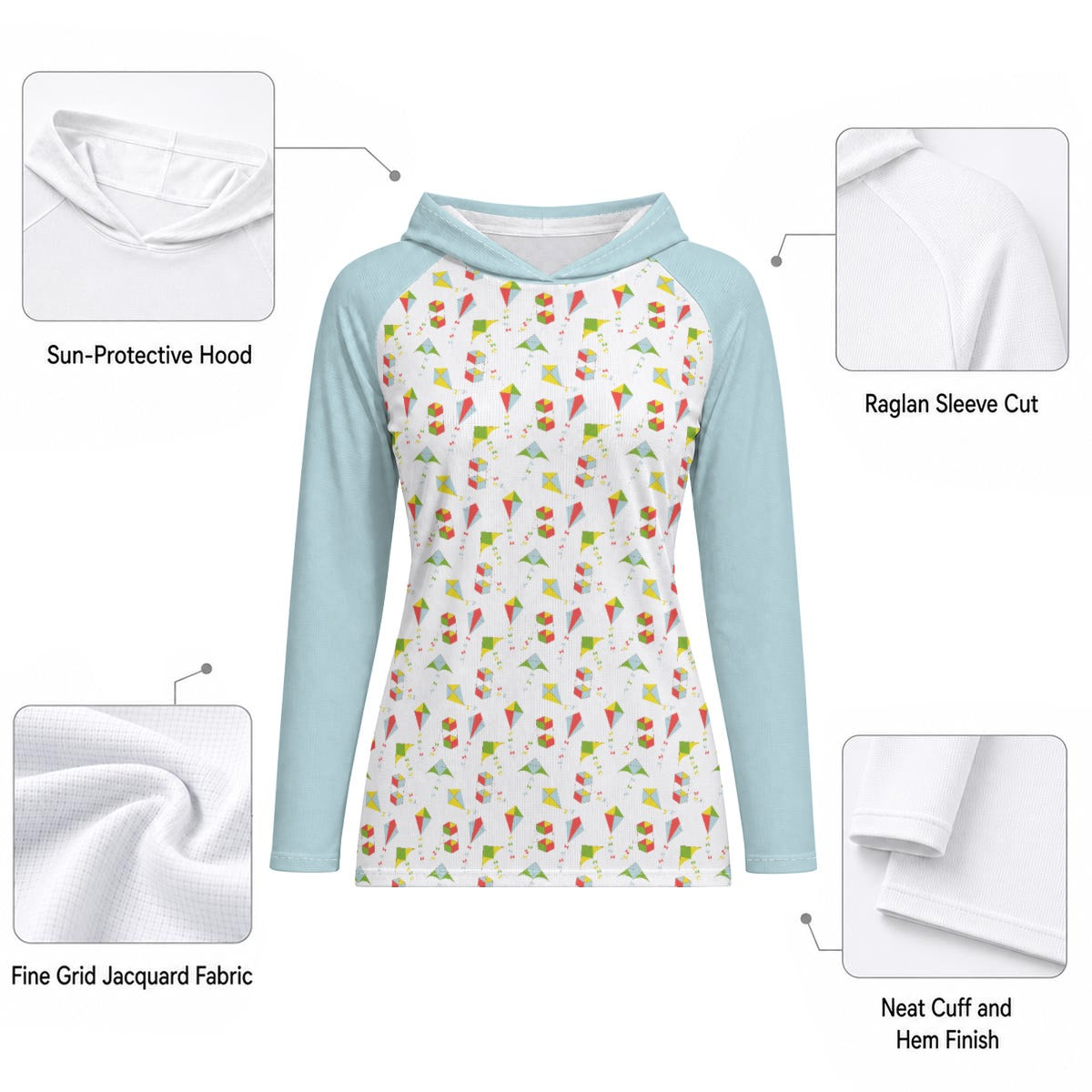 Women's hooded sun shirt