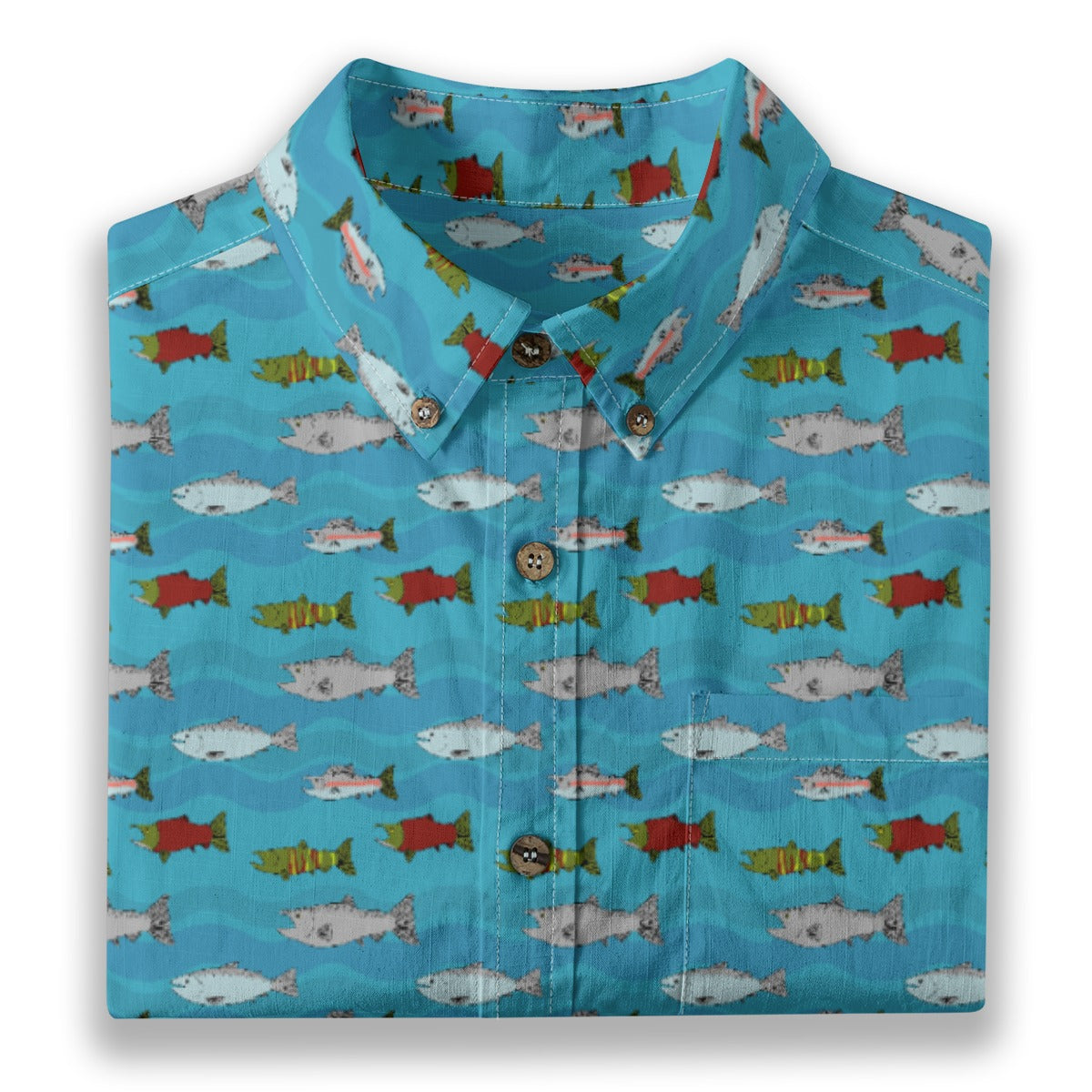Men's Cotton Button-Up Shirt