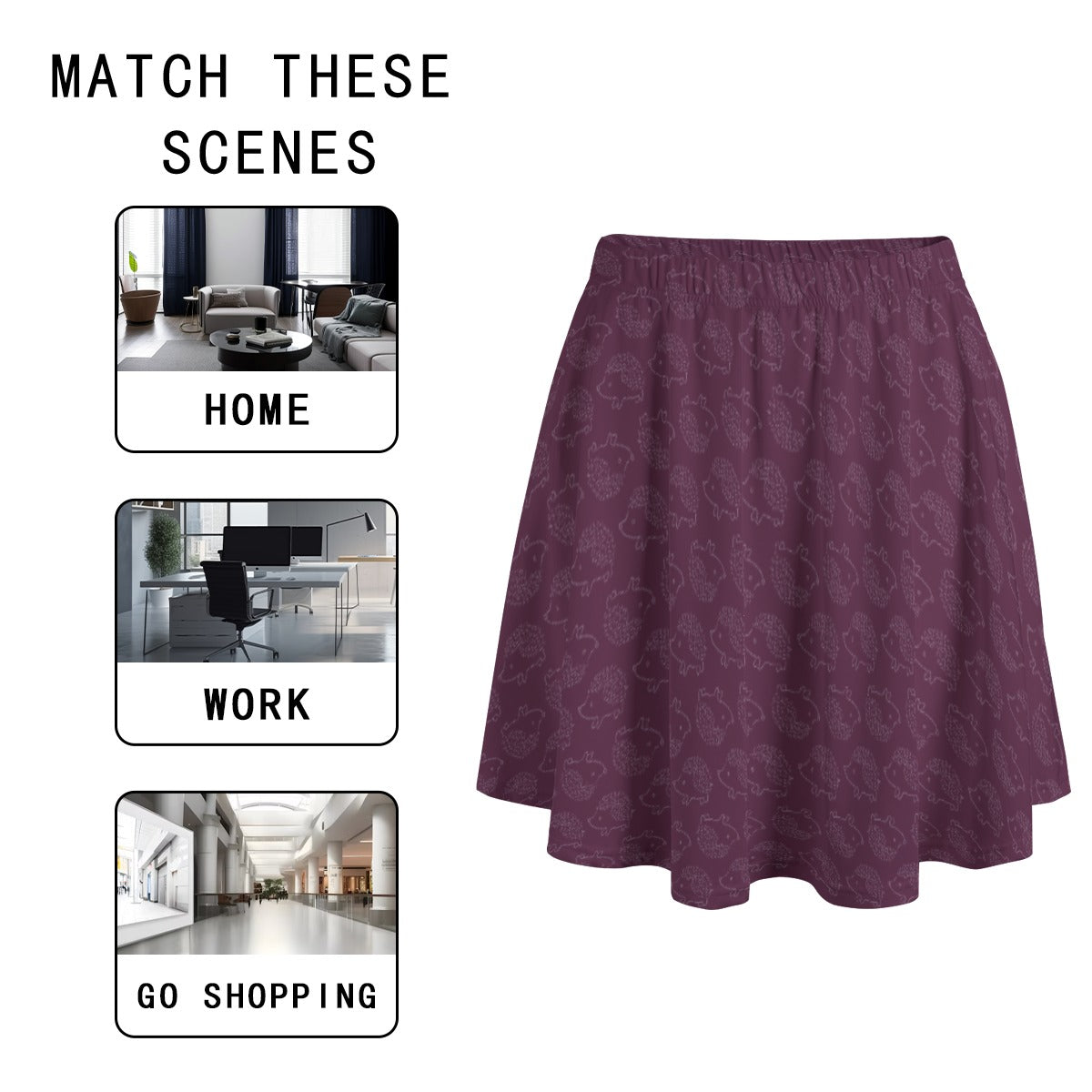 Women's Skater Skirt with Pockets