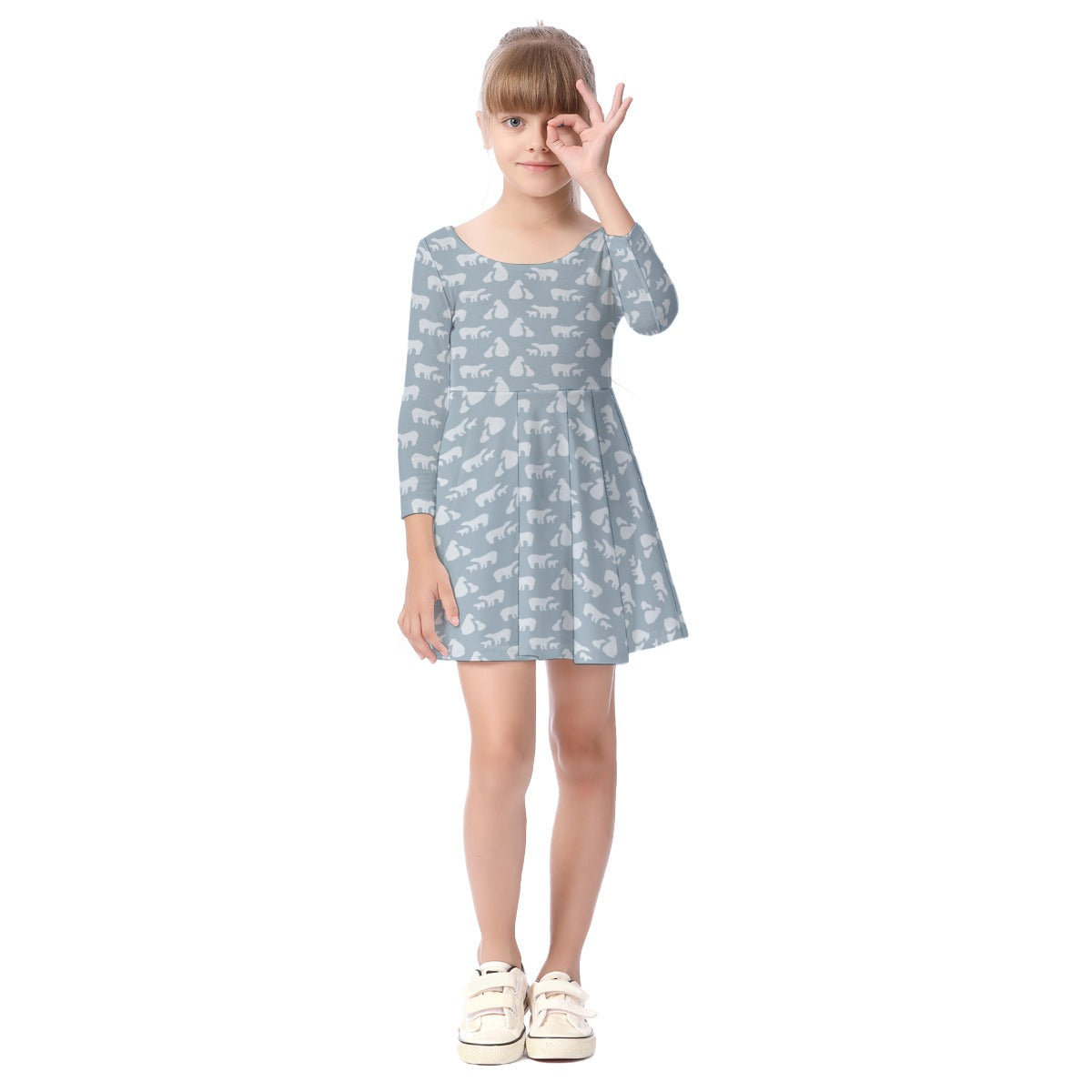 Kids' Long-Sleeve Twirl Dress