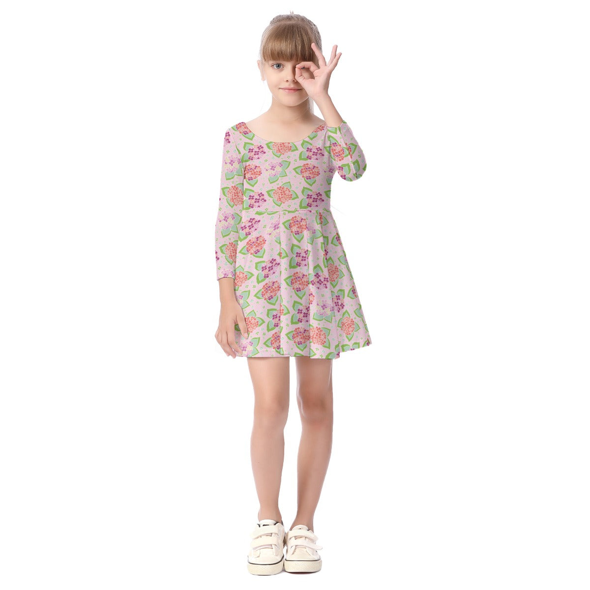 Kids' Long-Sleeve Twirl Dress