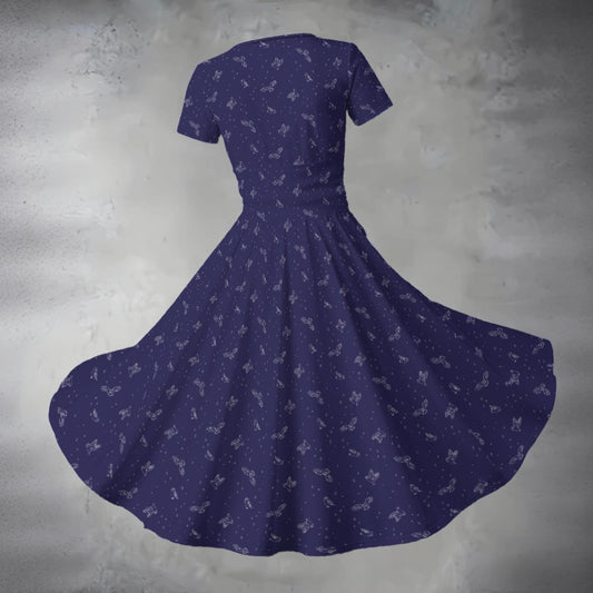 Women's Midi V-Neck Dress