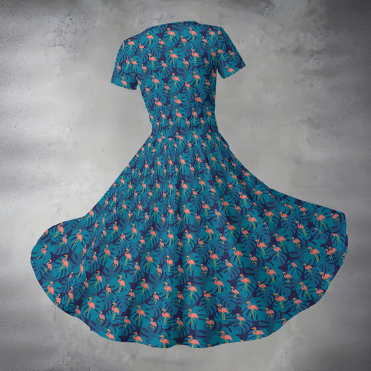 Women's Midi V-Neck Dress