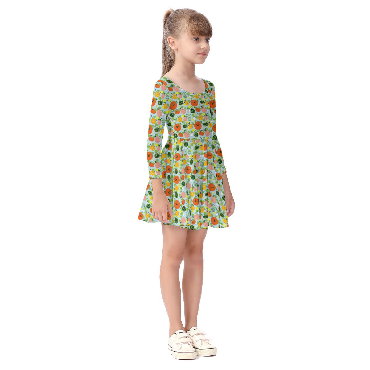 Kids' Long-Sleeve Twirl Dress