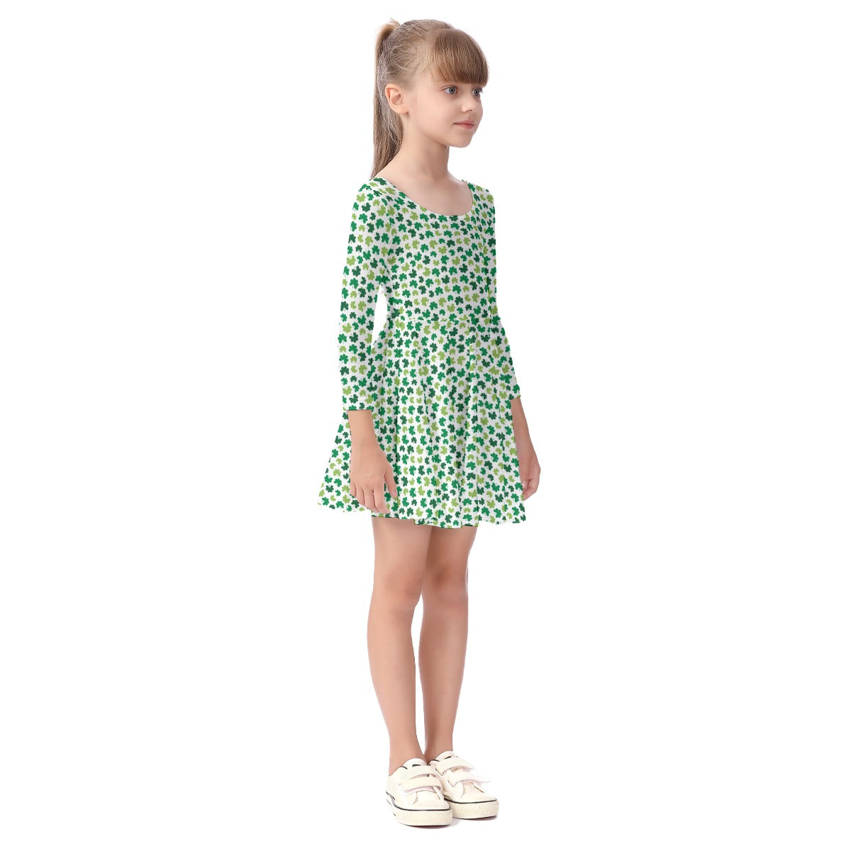Kids' Long-Sleeve Twirl Dress