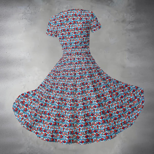 Women's Midi V-Neck Dress