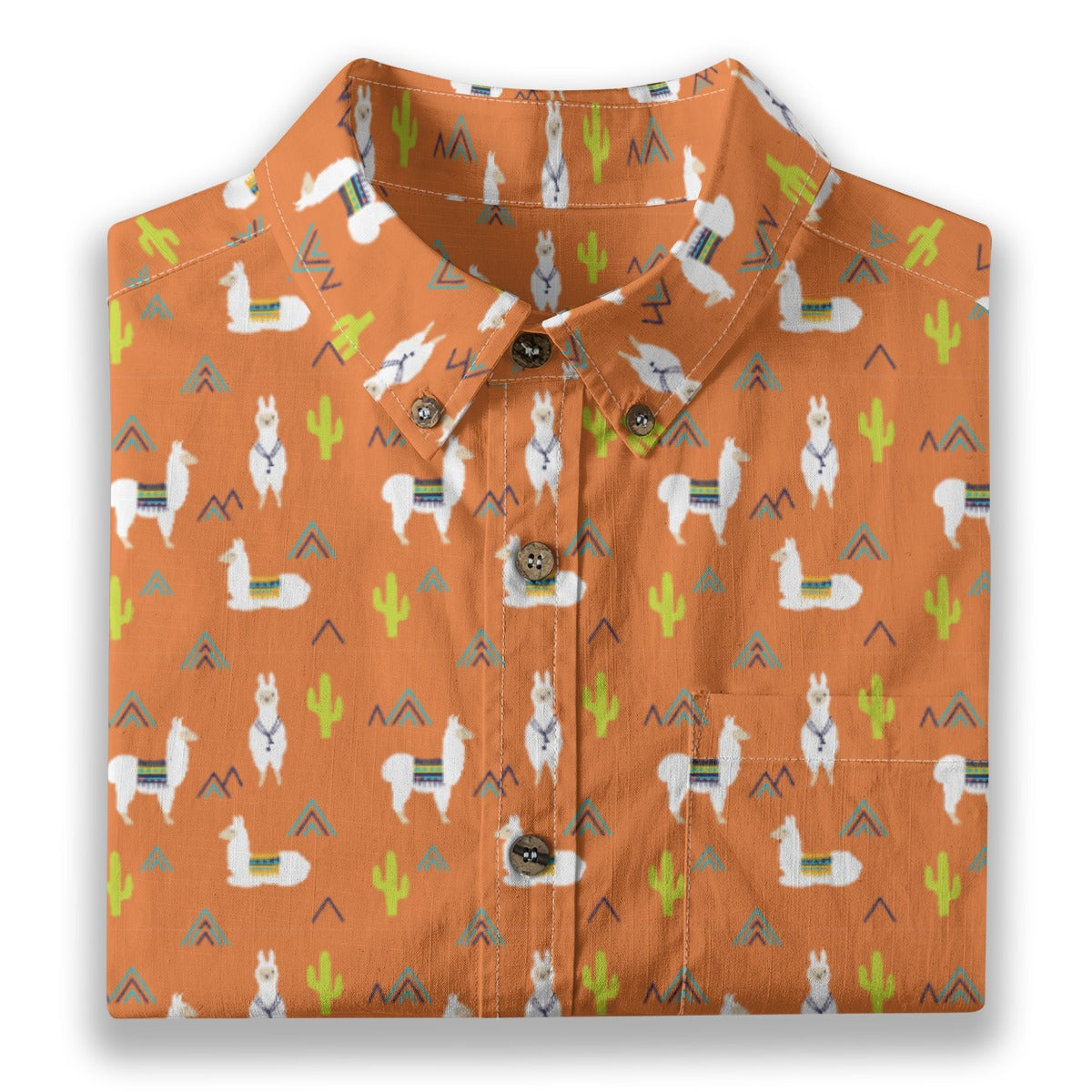 Men's Cotton Button-Up Shirt