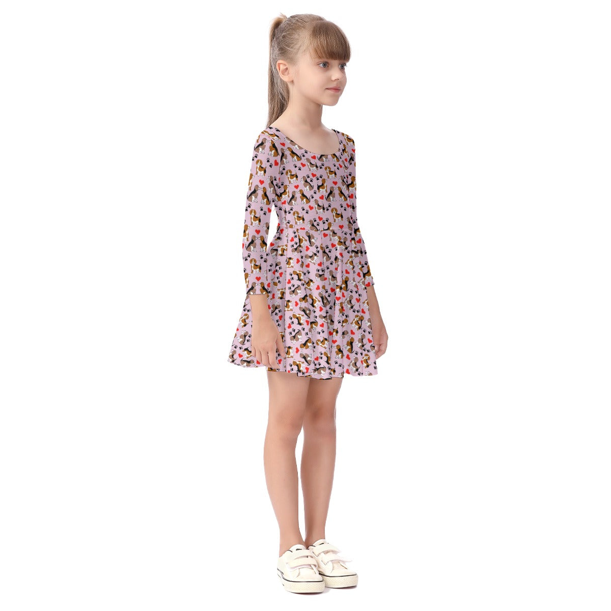 Kids' Long-Sleeve Twirl Dress