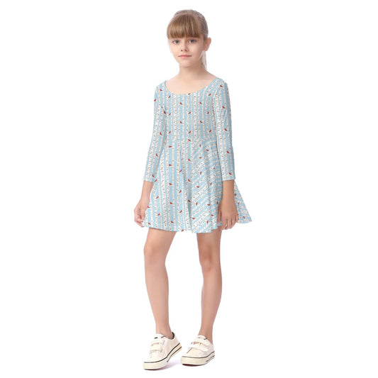 Kids' Long-Sleeve Twirl Dress