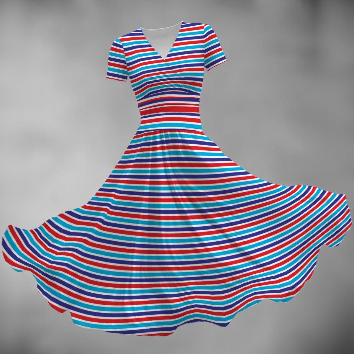 Women's Midi V-Neck Dress