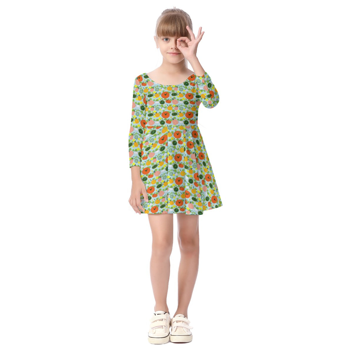 Kids' Long-Sleeve Twirl Dress