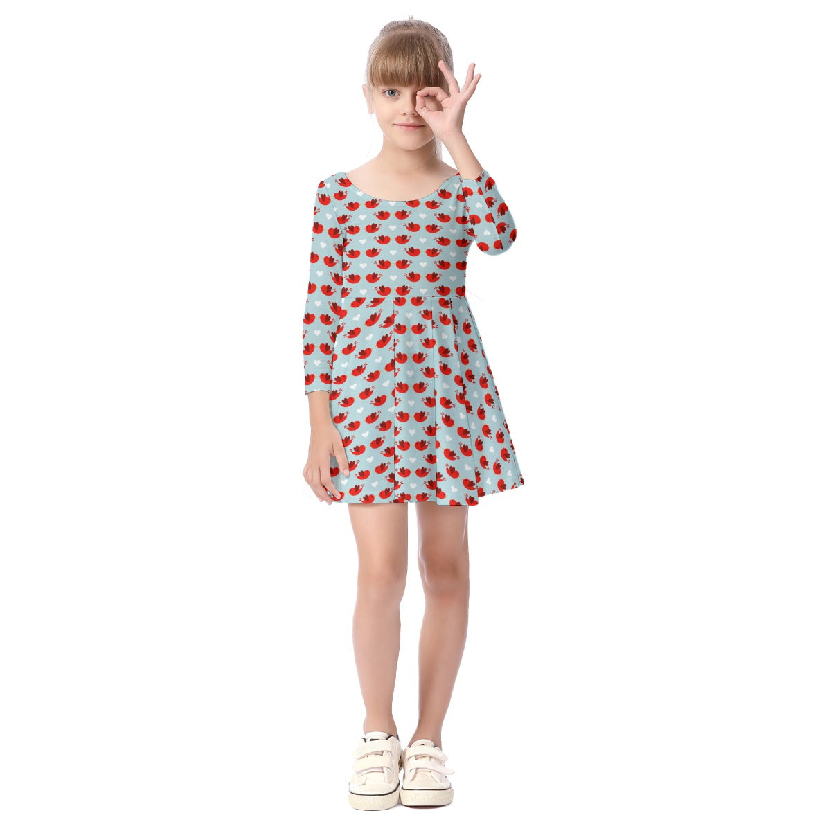 Kids' Long-Sleeve Twirl Dress