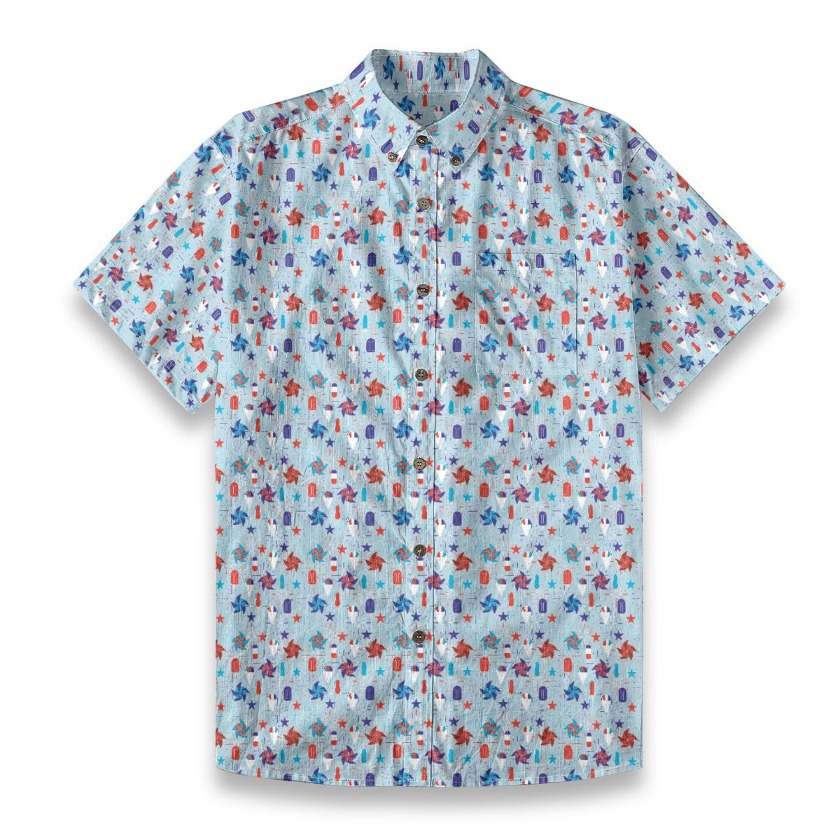 Men's Cotton Button-Up Shirt