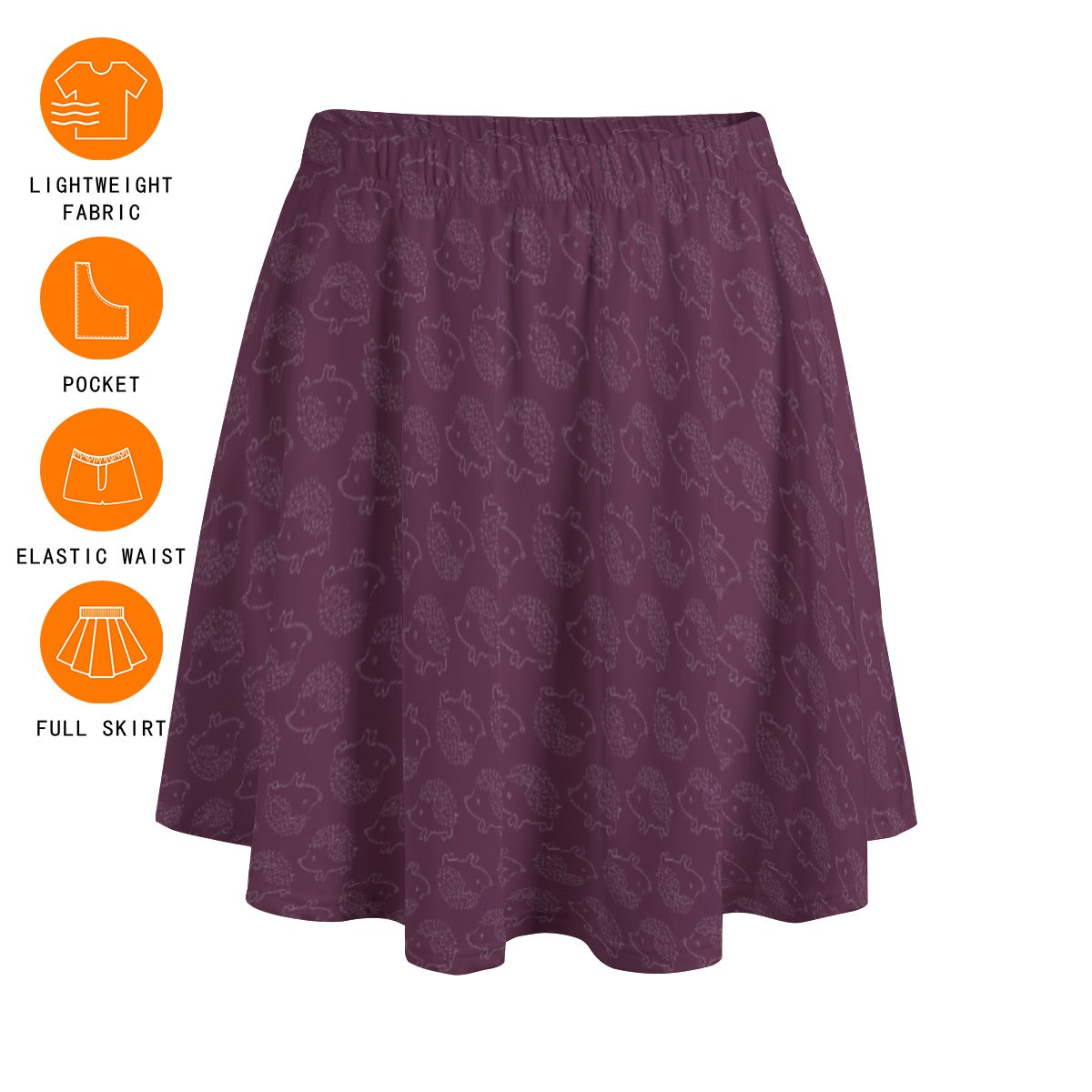 Women's Skater Skirt with Pockets