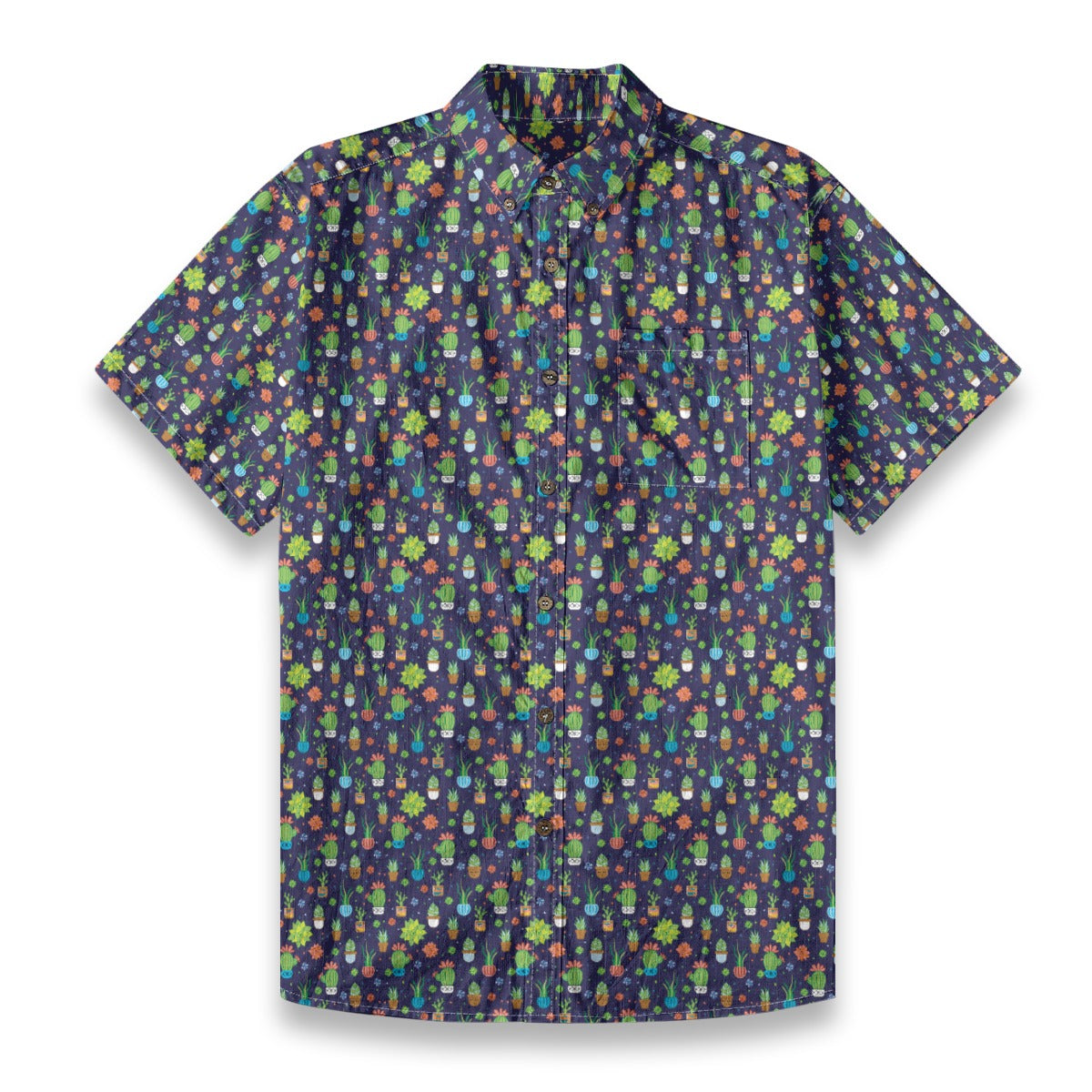 Men's Cotton Button-Up Shirt
