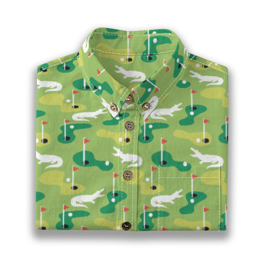 Kids' Cotton Button-Up Shirt