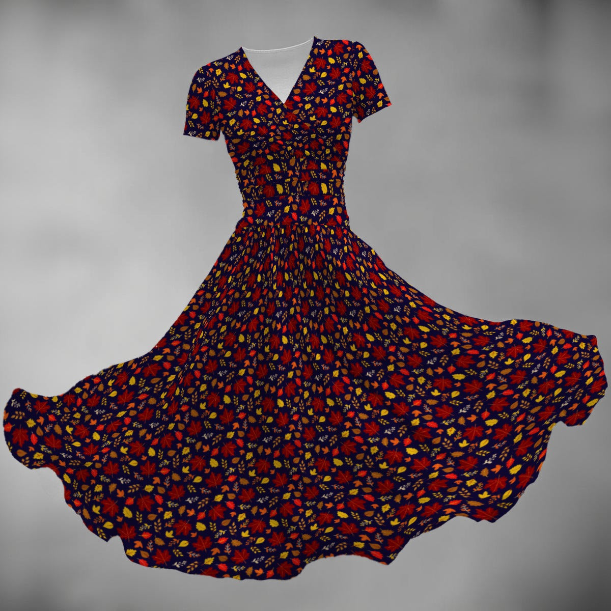 Women's Midi V-Neck Dress