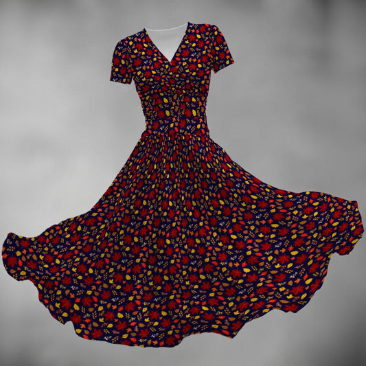 Women's Midi V-Neck Dress