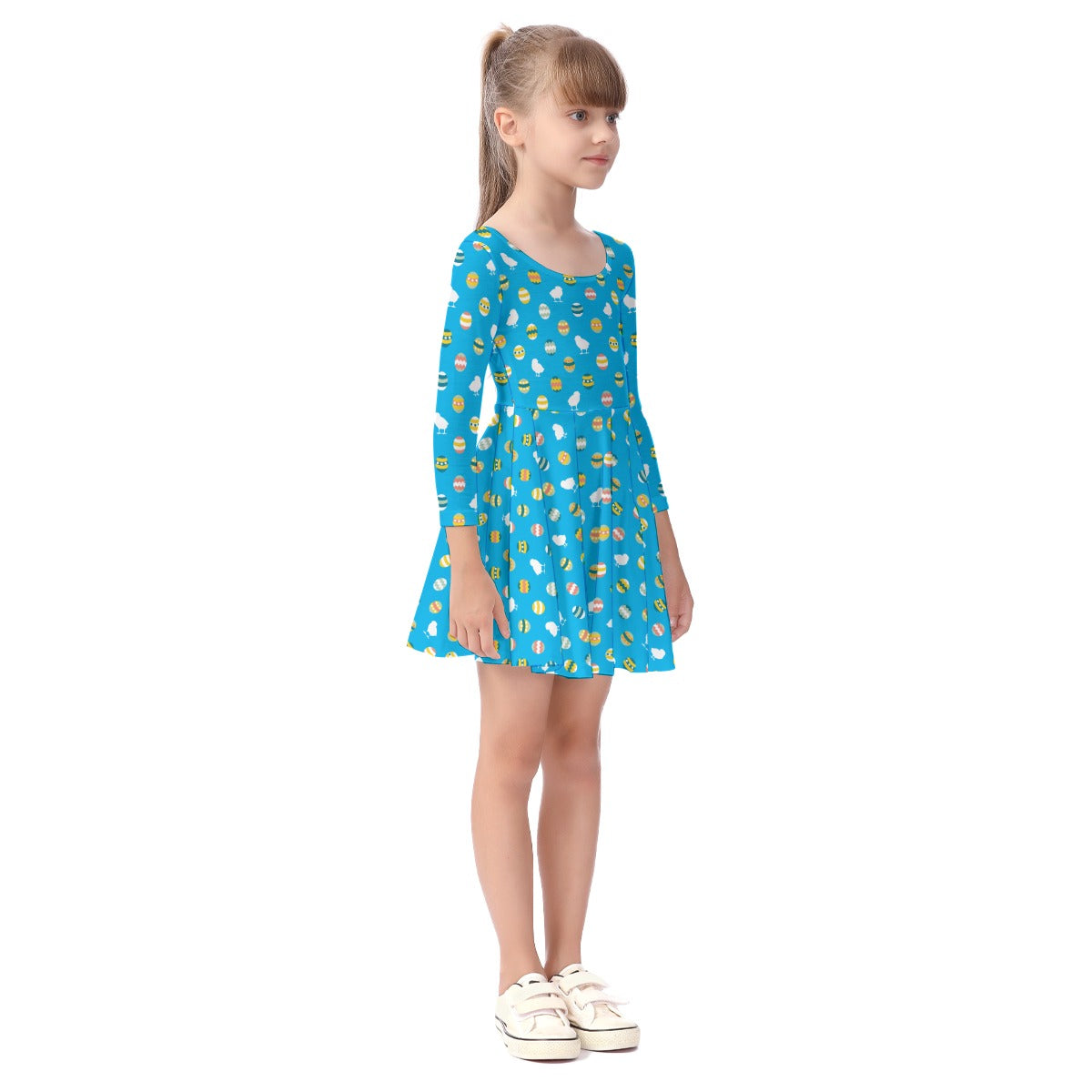Kids' Long-Sleeve Twirl Dress