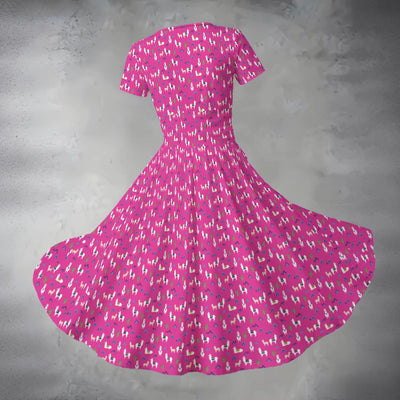 Women's Midi V-Neck Dress