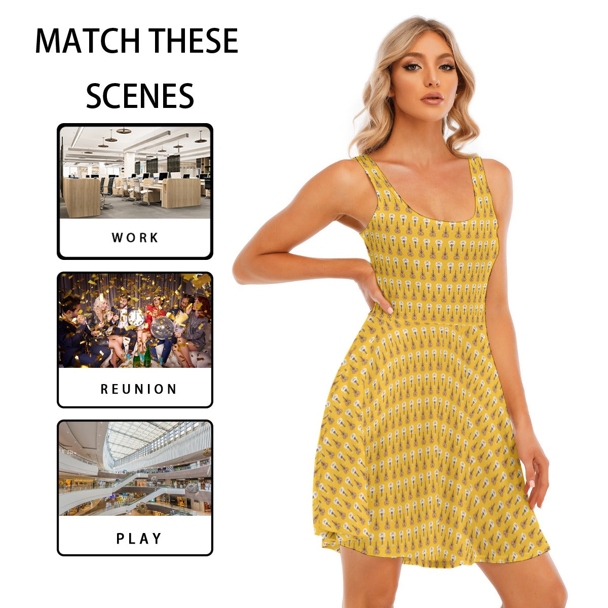 Women's Sleeveless Twirl Dress