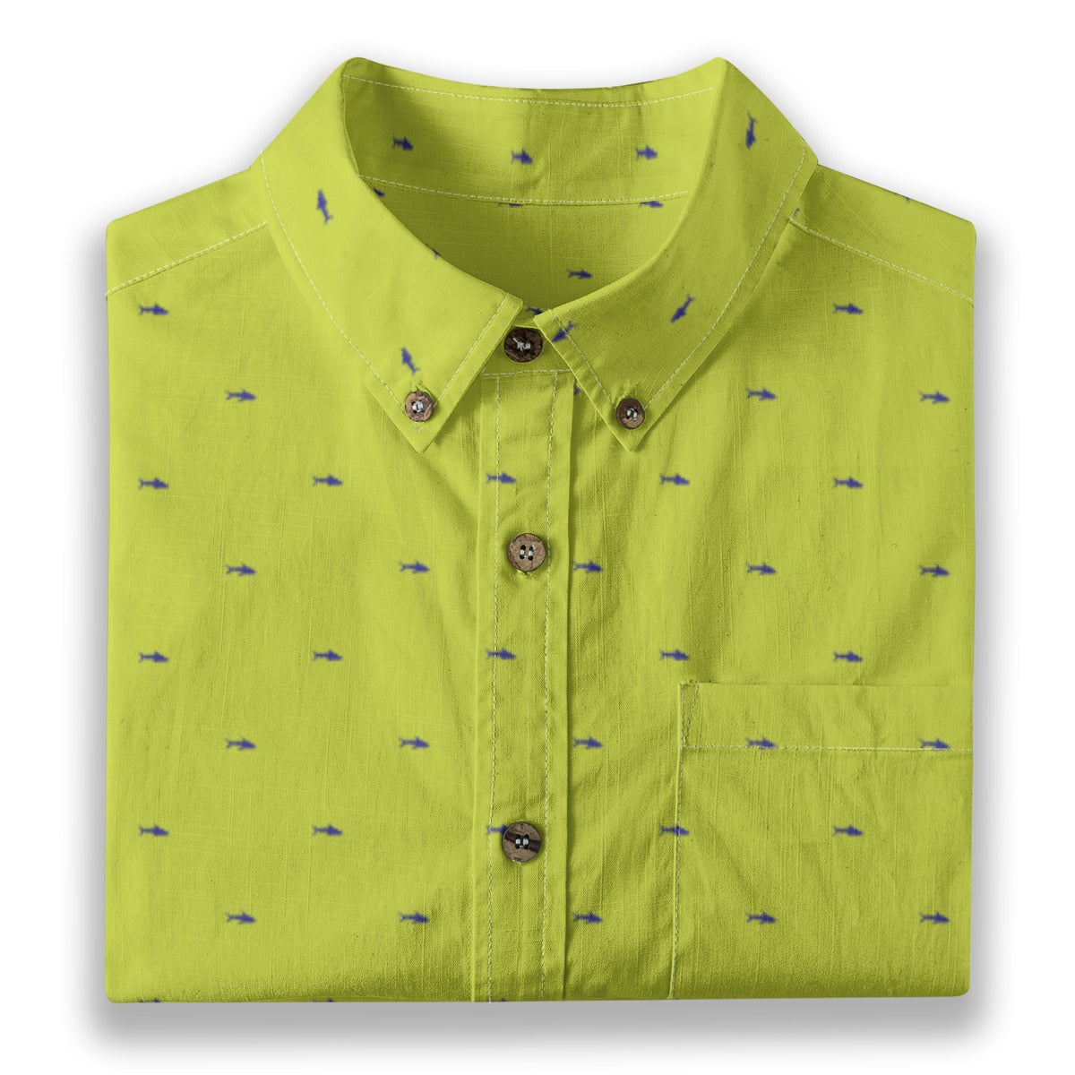 Men's Cotton Button-Up Shirt