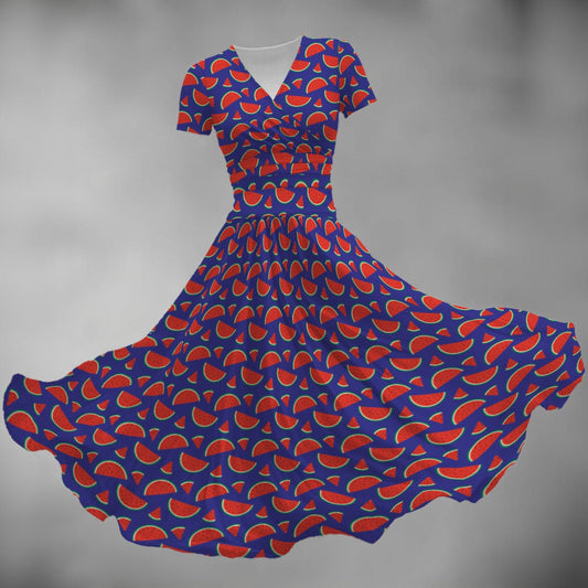 Women's Midi V-Neck Dress