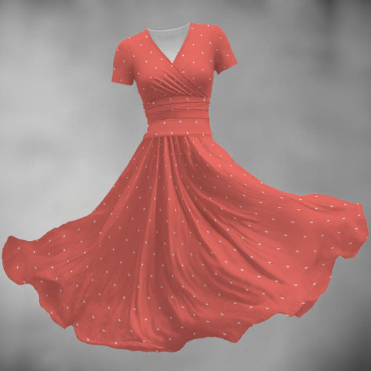 Women's Midi V-Neck Dress