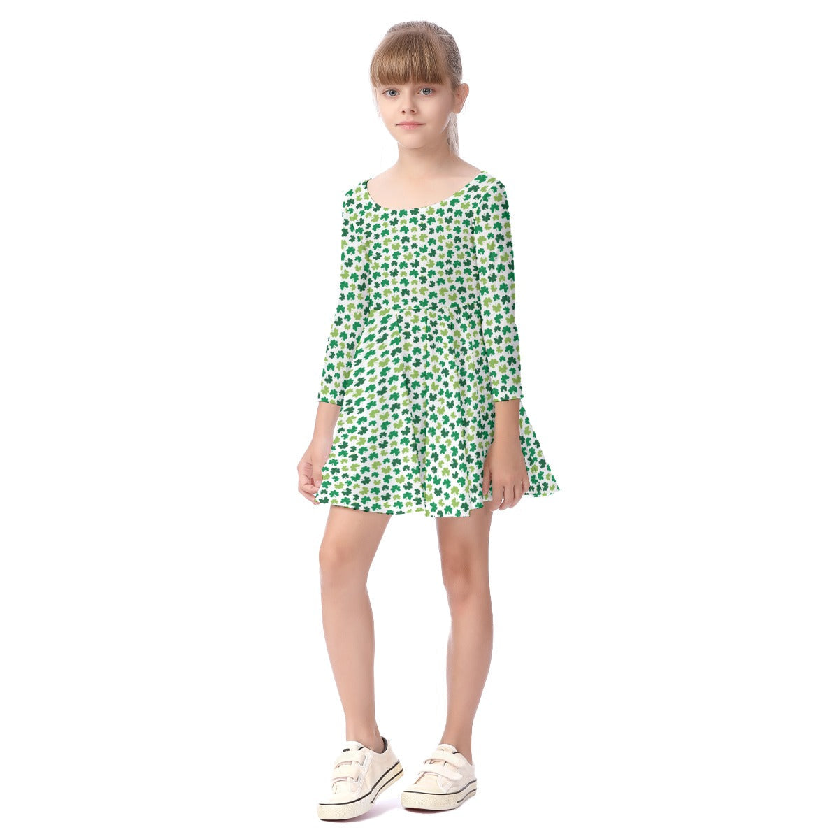 Kids' Long-Sleeve Twirl Dress