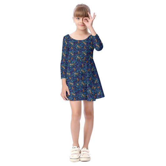 Kids' Long-Sleeve Twirl Dress
