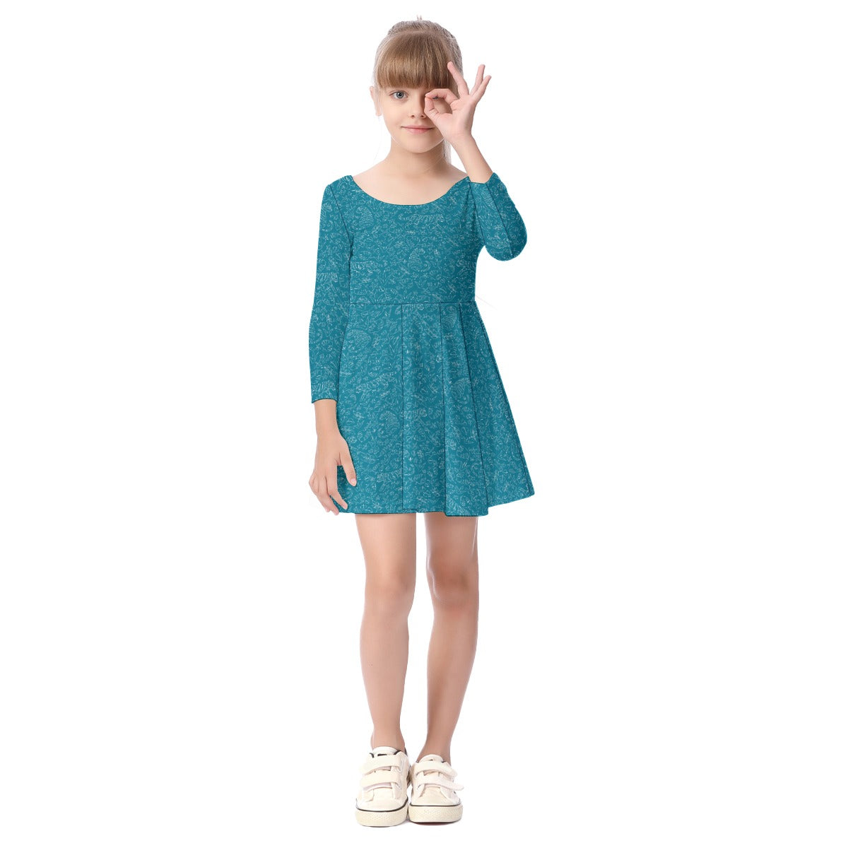 Kids' Long-Sleeve Twirl Dress