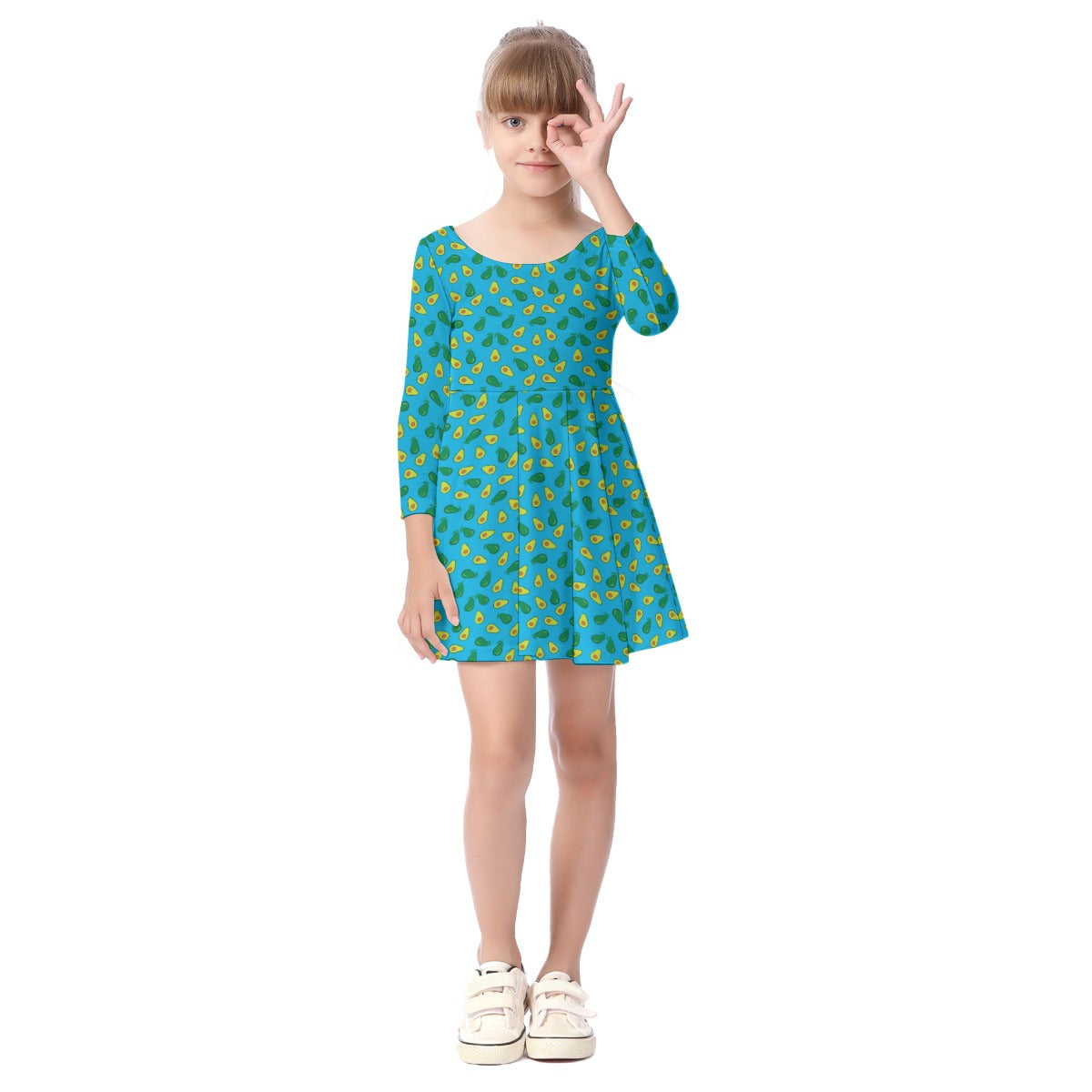 Kids' Long-Sleeve Twirl Dress