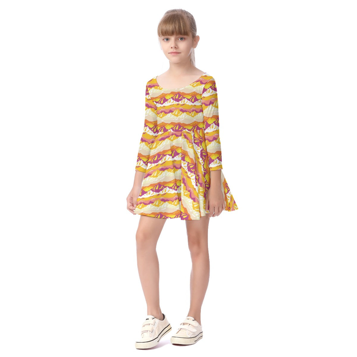 Kids' Long-Sleeve Twirl Dress