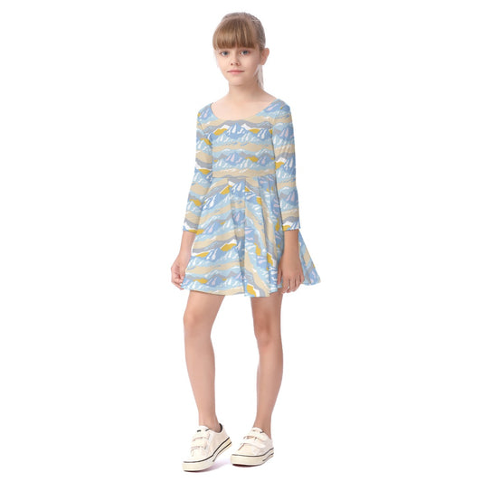 Kids' Long-Sleeve Twirl Dress