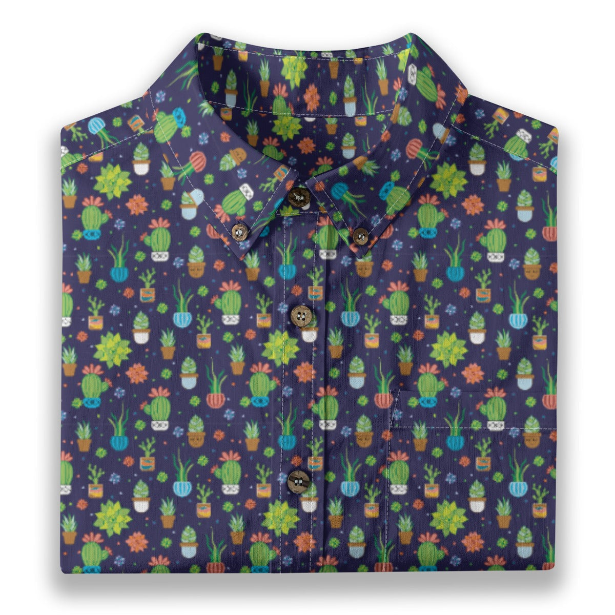 Men's Cotton Button-Up Shirt