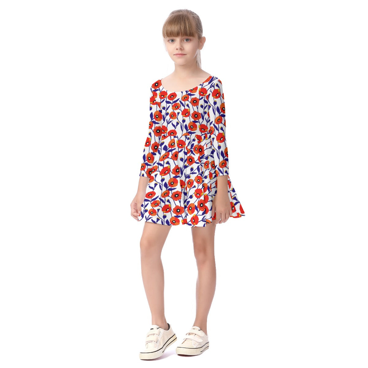 Kids' Long-Sleeve Twirl Dress