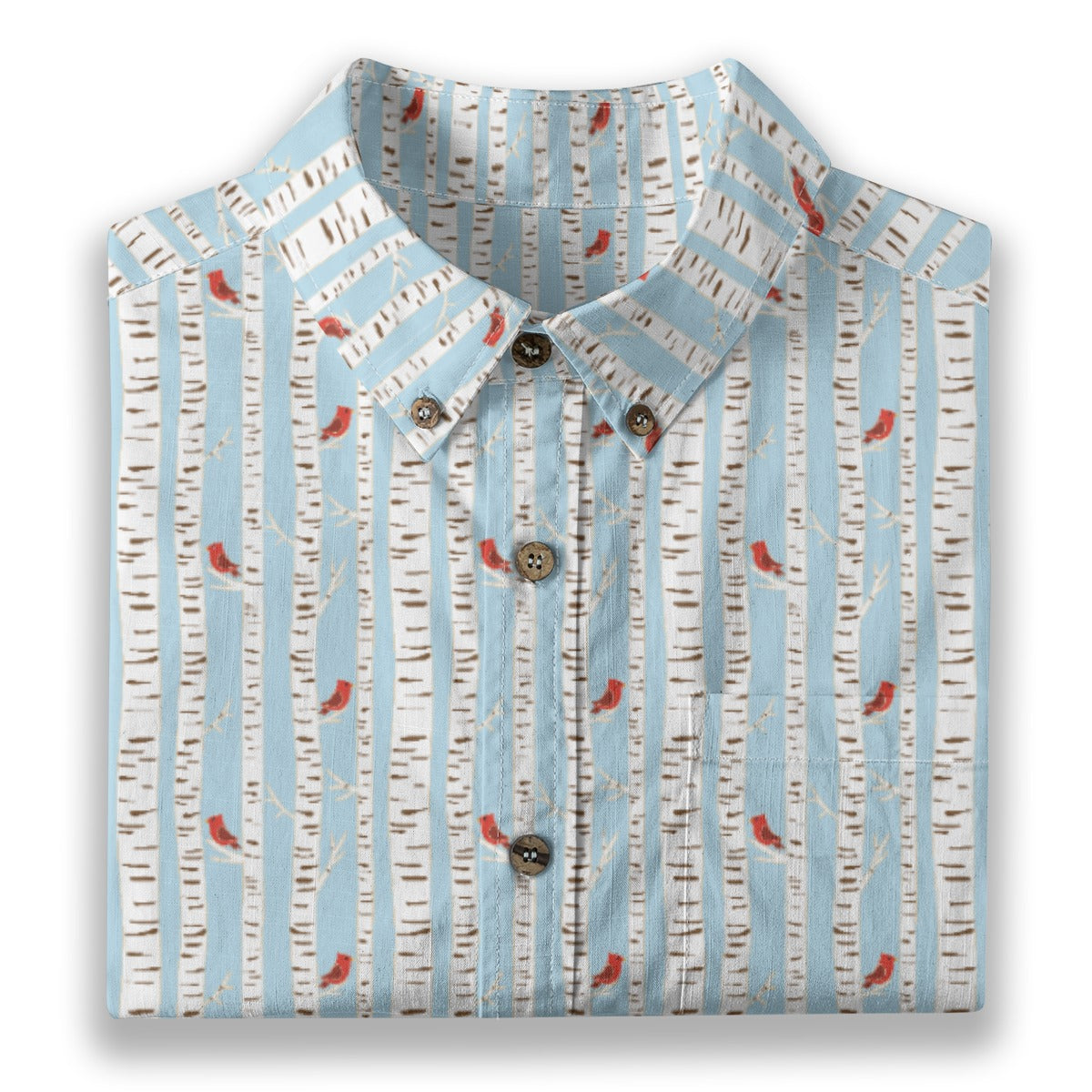 Men's Cotton Button-Up Shirt