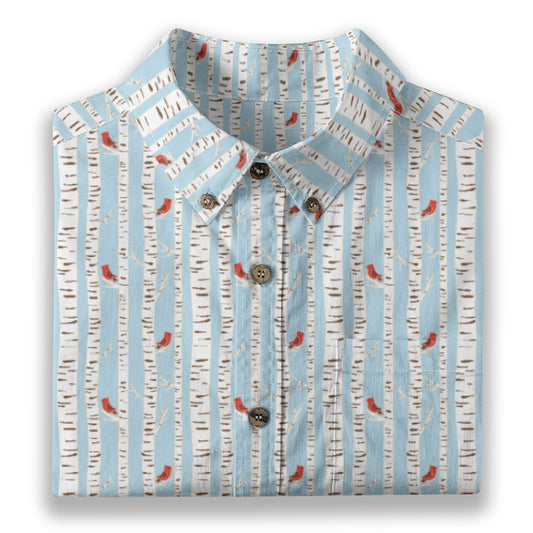 Men's Cotton Button-Up Shirt