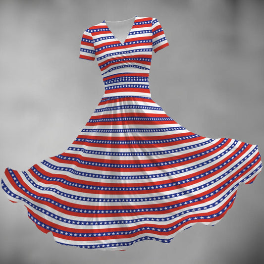 Women's Midi V-Neck Dress
