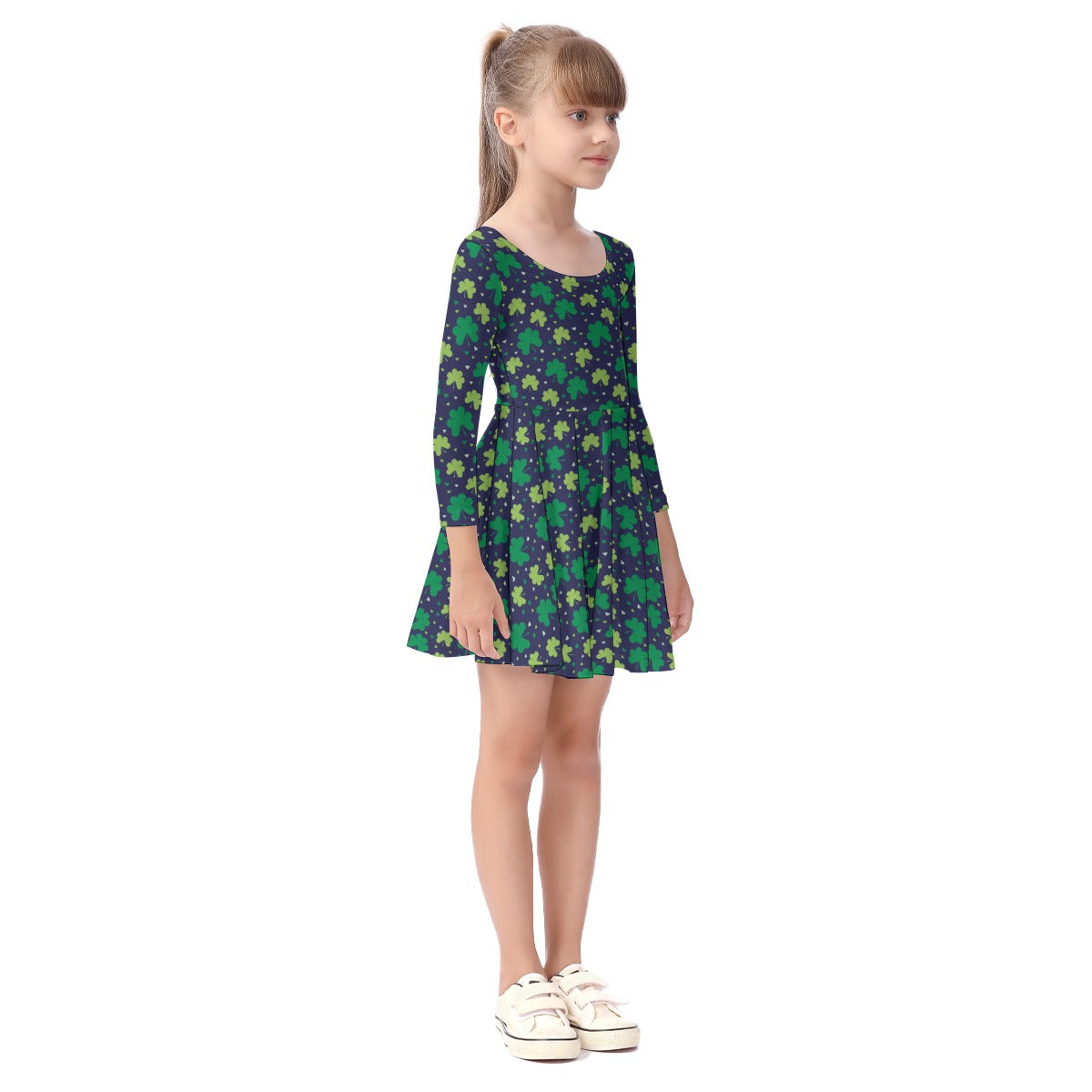 Kids' Long-Sleeve Twirl Dress